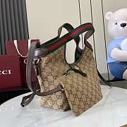 Kitlife Gucci Giglio Small Tote Bag Beige And Brown GG Canvas ‎860845 25x20x15cm - 5