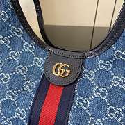 Kitlife Gucci Giglio Small Tote Bag Blue And White GG Canvas ‎860845 25x20x15cm  - 4