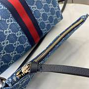 Kitlife Gucci Giglio Small Tote Bag Blue And White GG Canvas ‎860845 25x20x15cm  - 2