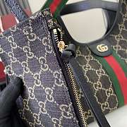 Kitlife Gucci Giglio Small Tote Bag Black And White GG Canvas ‎860845 25x20x15cm  - 5