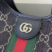 Kitlife Gucci Giglio Small Tote Bag Black And White GG Canvas ‎860845 25x20x15cm  - 2