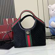 Kitlife Gucci Giglio Small Tote Bag Black Suede ‎860845 25x20x15cm - 1
