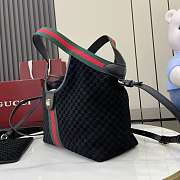 Kitlife Gucci Giglio Small Tote Bag Black Suede ‎860845 25x20x15cm - 3