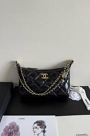 Kitlife Chanel 25s Hobo Bag Black Lambskin AS5528 17x26x8.5cm - 1