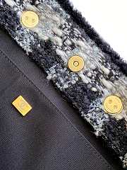 Kitlife Chanel 25N Tweed Shopping Bag Black & Grey AS5689 27.5x39.5x16cm - 4