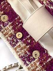 Kitlife Chanel 25N Tweed Shopping Bag Pink AS5689 27.5x39.5x16cm  - 5