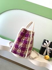 Kitlife Chanel 25N Tweed Shopping Bag Pink AS5689 27.5x39.5x16cm  - 3