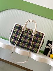 Kitlife Chanel 25N Tweed Shopping Bag Green AS5689 27.5x39.5x16cm - 1