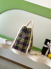Kitlife Chanel 25N Tweed Shopping Bag Green AS5689 27.5x39.5x16cm - 6