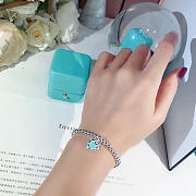 Kitlife Tiffany & Co. Enamel Silver Bead Bracelet With Blue / Red Heart  - 4