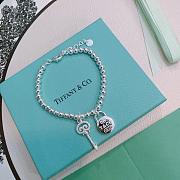 Kitlife Tiffany & Co. Silver Bead Bracelet With Charm & Key Tag  - 5