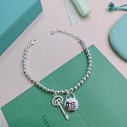 Kitlife Tiffany & Co. Silver Bead Bracelet With Charm & Key Tag  - 2
