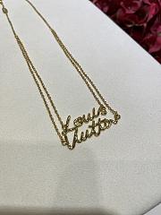 Kitlife Louis Vuitton 2025 Gold Letter Double Layer Chain Necklace - 4
