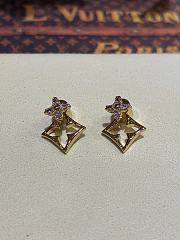 Kitlife Louis Vuitton Floragram Pink Diamond Flower Earrings - 1