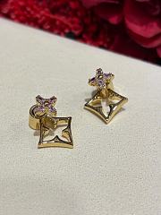 Kitlife Louis Vuitton Floragram Pink Diamond Flower Earrings - 2