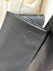 Kitlife Chanel High-heeled Boots Black Sheepskin & Grosgrain Fabric - 2