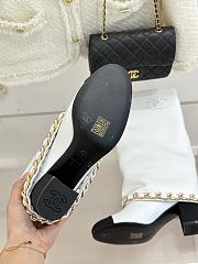 Kitlife Chanel High-heeled Boots White Sheepskin & Grosgrain Fabric  - 4