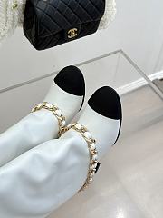 Kitlife Chanel High-heeled Boots White Sheepskin & Grosgrain Fabric  - 2