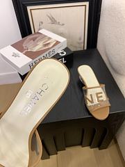 Kitlife Chanel 2025 Interlocking CC Logo Flip Flops Sandals Brown - 5