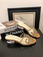 Kitlife Chanel 2025 Interlocking CC Logo Flip Flops Sandals Brown - 3