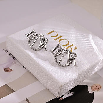 Kitlife Dior Monogram Earrings Silver