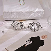 Kitlife Dior Monogram Earrings Silver - 4