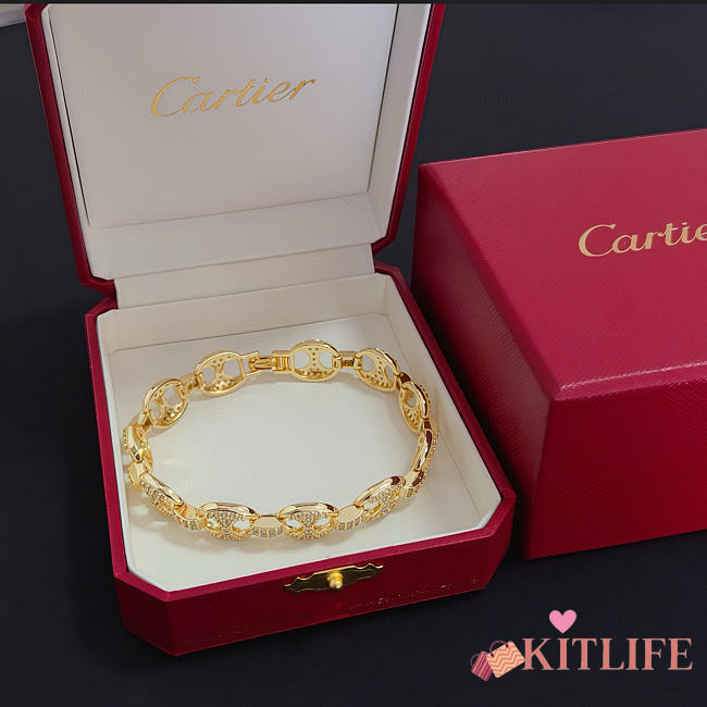 Kitlife Cartier Diamond V-Gold Bracelet - 1