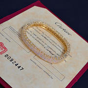 Kitlife Cartier Diamond V-Gold Bangle  - 2