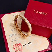Kitlife Cartier Diamond V-Gold Bangle  - 4