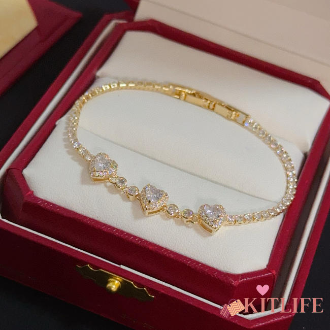 Kitlife Cartier Heart Diamond Bracelet  - 1