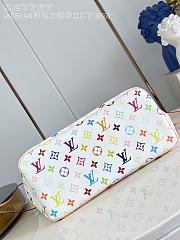Kitlife Louis Vuitton x TM Neverfull MM Bag White Multicolor M27787 32x29x17cm - 4