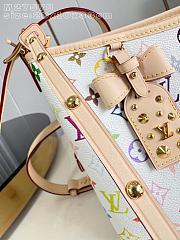 Kitlife Louis Vuitton x TM Carryall East West Bag White Multicolor M27578 20x10x33cm  - 3