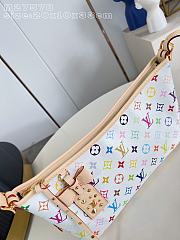 Kitlife Louis Vuitton x TM Carryall East West Bag White Multicolor M27578 20x10x33cm  - 2