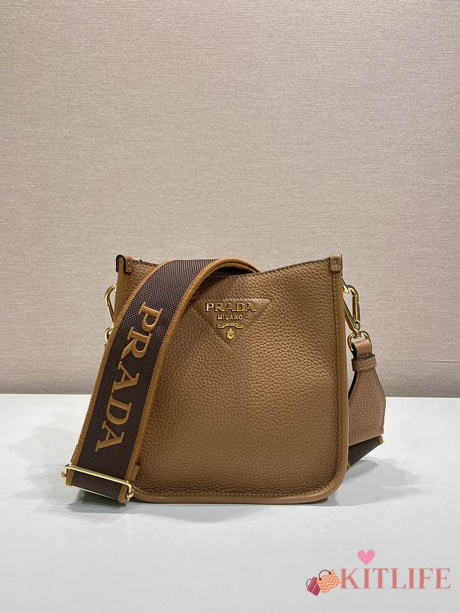 Kitlife Prada Mini Caramel Leather Shoulder Bag 1BH191 19x20x6cm - 1
