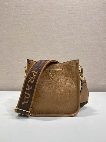Kitlife Prada Mini Caramel Leather Shoulder Bag 1BH191 19x20x6cm