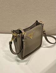 Kitlife Prada Mini Grey Leather Shoulder Bag 1BH191 19x20x6cm  - 6