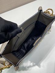 Kitlife Prada Mini Grey Leather Shoulder Bag 1BH191 19x20x6cm  - 4