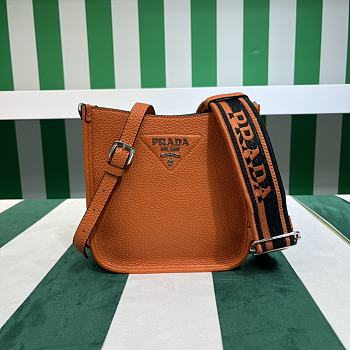 Kitlife Prada Mini Orange Leather Shoulder Bag 1BH191 19x20x6cm 