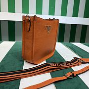 Kitlife Prada Mini Orange Leather Shoulder Bag 1BH191 19x20x6cm  - 5