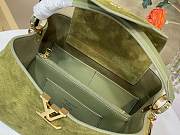 Kitlife Louis Vuitton Sac Capucines MM Souple Bag Green Suede Leather M25485 33x24x12cm - 5