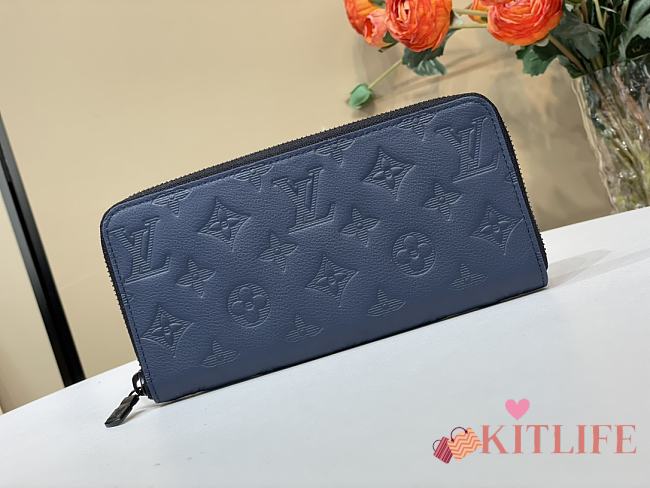 Kitlife Louis Vuitton Zippy Horizontal Wallet Dark Blue M14784 2.5 x 10 x 21cm - 1
