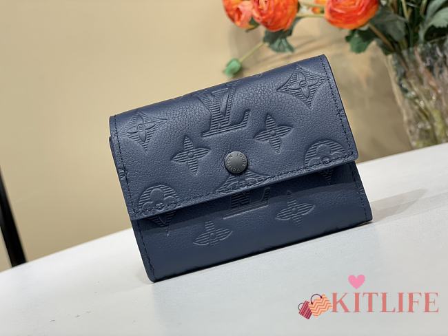 Kitlife Louis Vuitton Victor Tri-Fold Wallet Dark Blue M14793 11.5x9x2.5cm  - 1