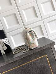 Kitlife Chanel CF Pearl Sequin Embroidery Bag White 20cm - 3