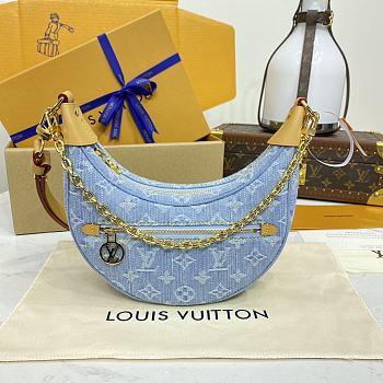 Kitlife Louis Vuitton Loop Sky Denim Moon Bag M24846 23x12x6cm