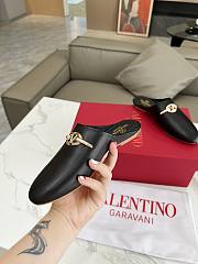 Kitlife Valentino VLogo Gate Black Leather Loafers  - 6