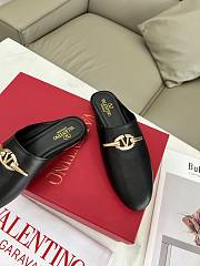 Kitlife Valentino VLogo Gate Black Leather Loafers  - 4