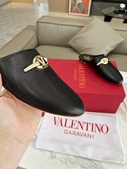 Kitlife Valentino VLogo Gate Black Leather Loafers  - 3