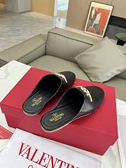 Kitlife Valentino VLogo Gate Black Leather Loafers  - 2