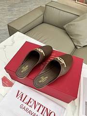 Kitlife Valentino VLogo Gate Dark Brown Leather Loafers  - 2