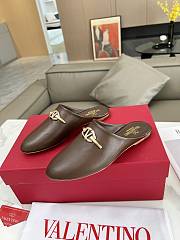 Kitlife Valentino VLogo Gate Dark Brown Leather Loafers  - 4